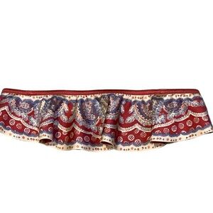 NWT Zimmermann  Indigo and Ruby Vitali Frill Bandeau Bikini Top - AU 1 = US Sz 6